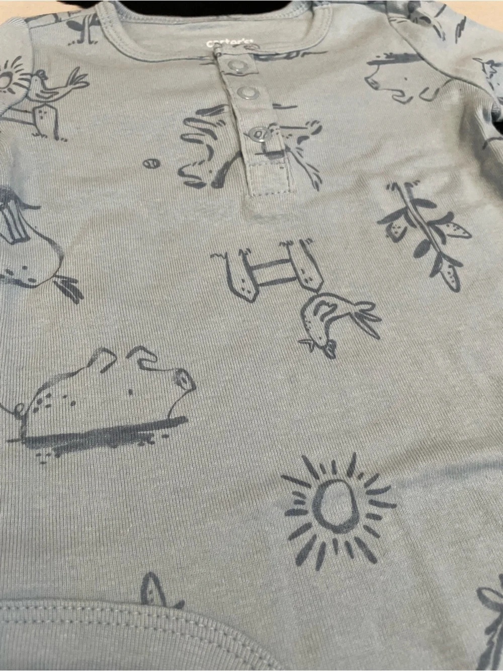 2/$12 Carters Farm Dog Outfit
